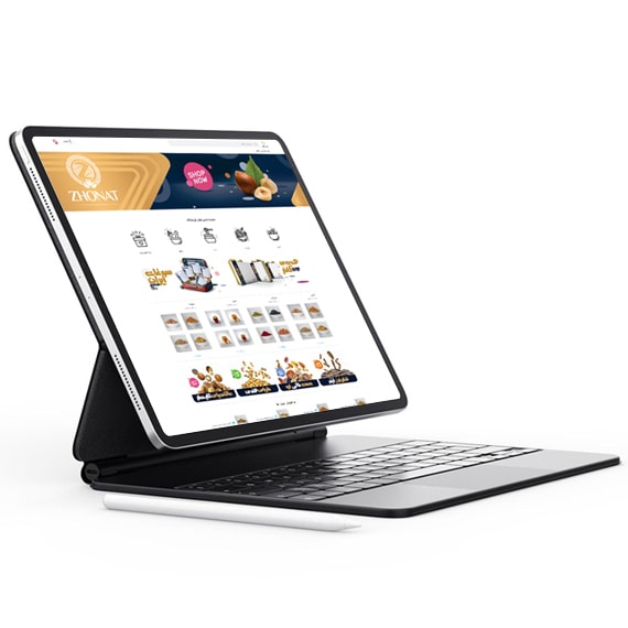 نمونه کار طراحی سایت فروشگاهی خشکبار و آجیل-آریووب