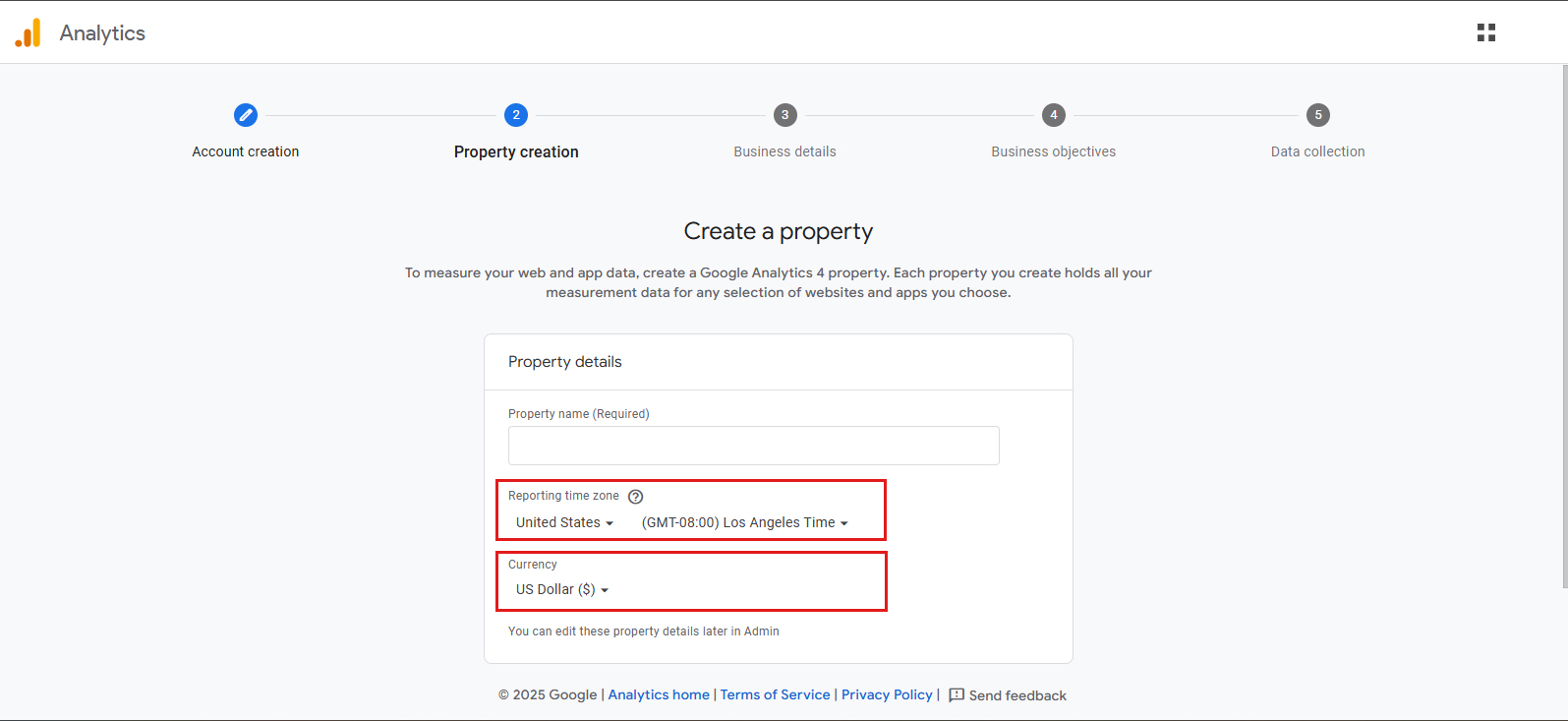 تنظیم منطقه زمانی و واحد پول در Google Analytics