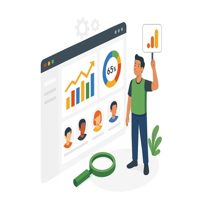 نمای ابتدایی داشبورد Google Analytics