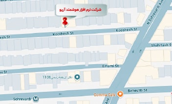 لوکیشن شرکت آریو وب روی نقشه